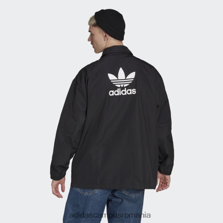 adidas campus romania jacheta antrenor trefoil classics adicolor neagra bărbați negru J266N221397