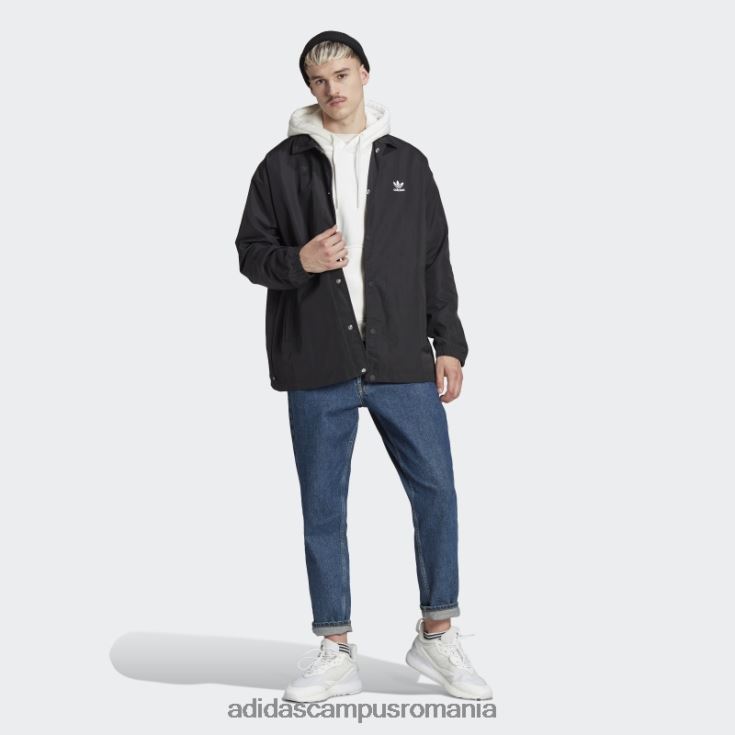 adidas campus romania jacheta antrenor trefoil classics adicolor neagra bărbați negru J266N221397