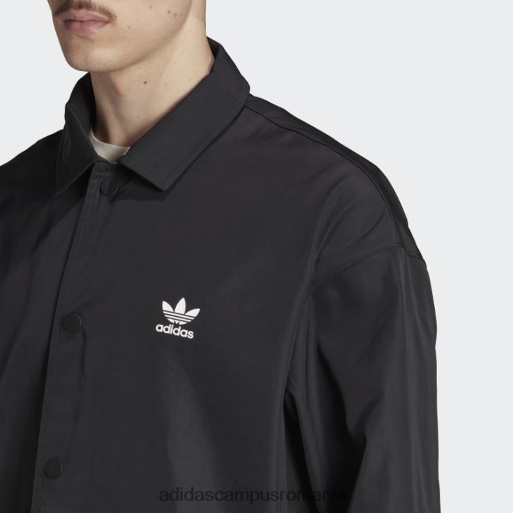 adidas campus romania jacheta antrenor trefoil classics adicolor neagra bărbați negru J266N221397