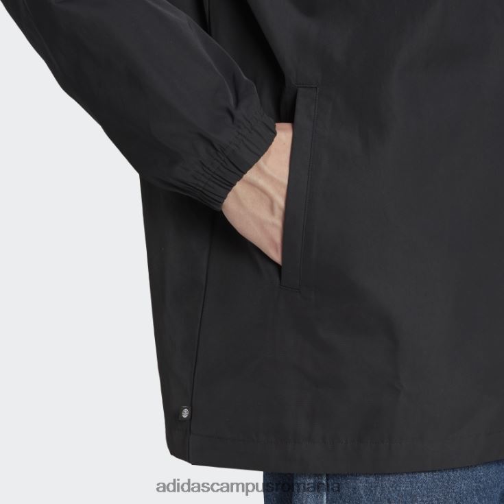 adidas campus romania jacheta antrenor trefoil classics adicolor neagra bărbați negru J266N221397