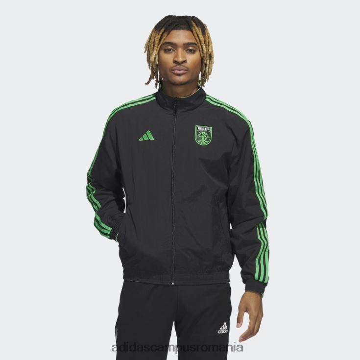 adidas campus romania jacheta austin fc anthem neagra bărbați negru J266N221421