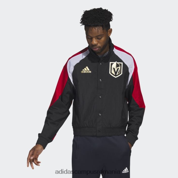 adidas campus romania jacheta retro retro cavalerii de aur negru bărbați negru/auriu/nhl-lvs-5vd J266N220323