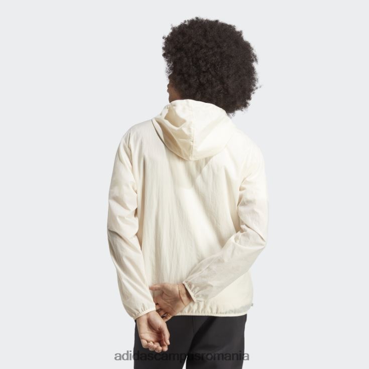 adidas campus romania trefoil essentials windbreaker alb bărbați alb J266N221410