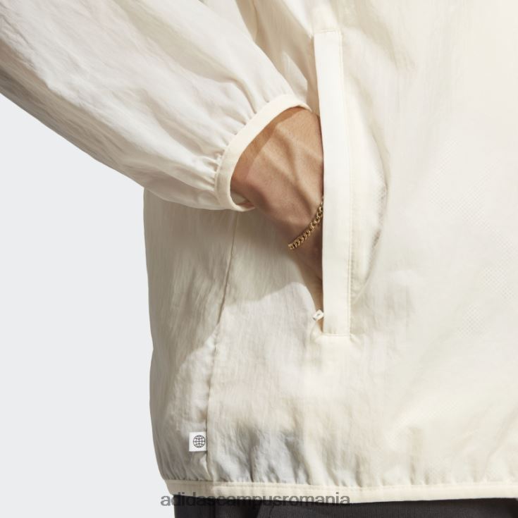 adidas campus romania trefoil essentials windbreaker alb bărbați alb J266N221410