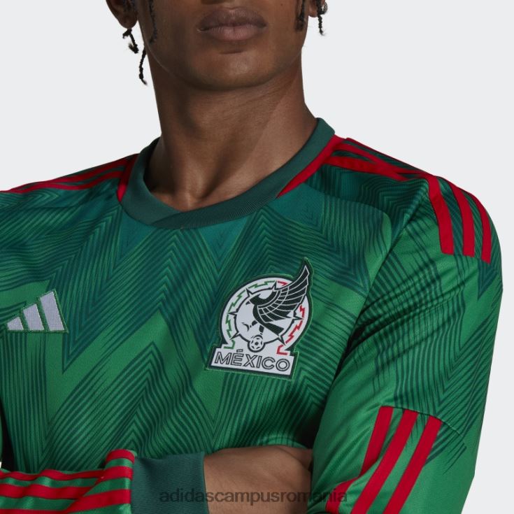 adidas campus romania Mexic 22 tricou acasă cu mânecă lungă, verde bărbați verde J266N220167