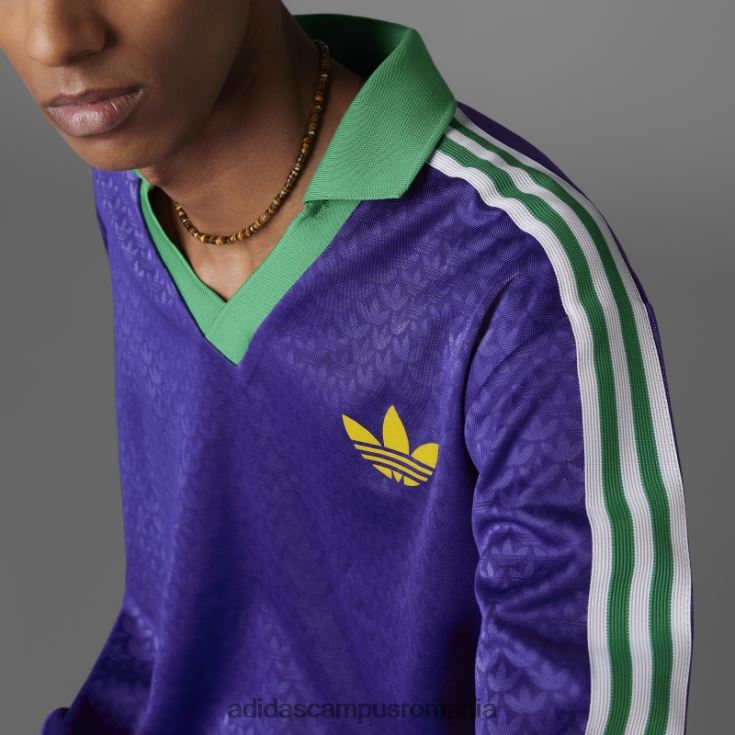adidas campus romania Tricou adicolor heritage now vintage cu mânecă lungă bogat violet adidas bărbați purpuriu bogat J266N220490