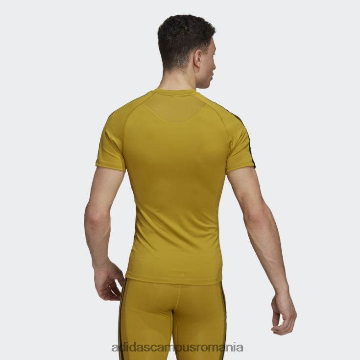 adidas campus romania Tricou de antrenament techfit 3-stripes olive adidas bărbați măsline J266N220406