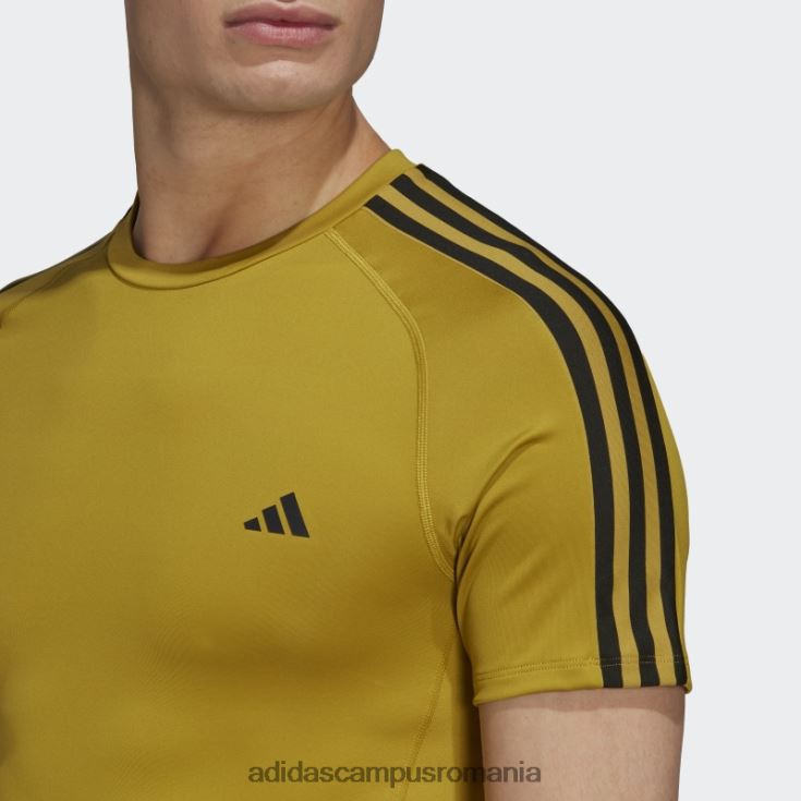 adidas campus romania Tricou de antrenament techfit 3-stripes olive adidas bărbați măsline J266N220406