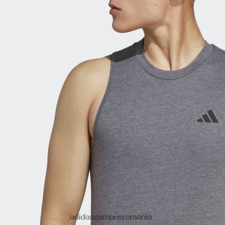 adidas campus romania Tricou fără mâneci pentru antrenament gri închis bărbați gri închis ericiu/alb/negru J266N220500