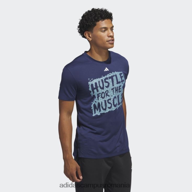 adidas campus romania Tricou grafic de antrenament cu mânecă scurtă, de culoare albastru închis bărbați albastru inchis J266N220674
