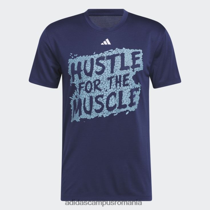 adidas campus romania Tricou grafic de antrenament cu mânecă scurtă, de culoare albastru închis bărbați albastru inchis J266N220674