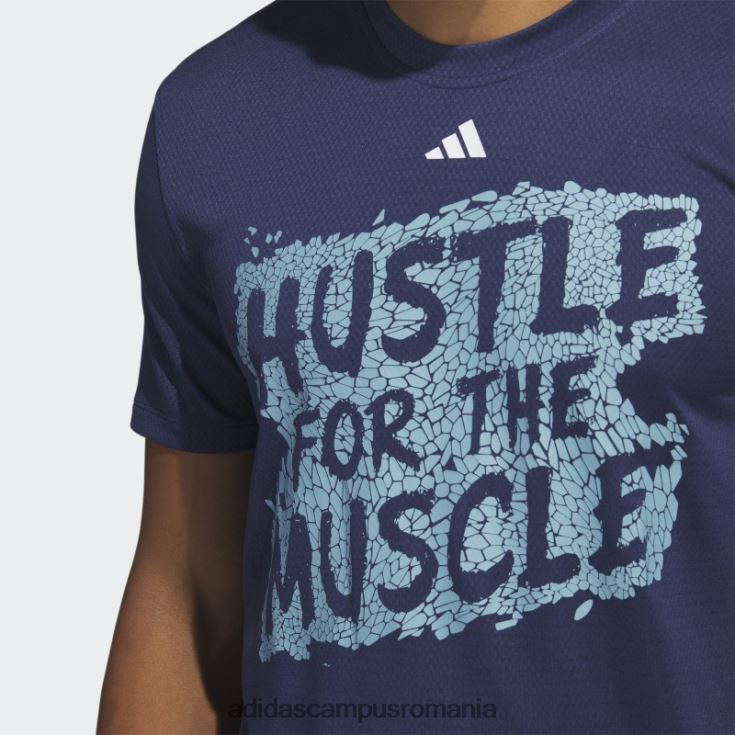 adidas campus romania Tricou grafic de antrenament cu mânecă scurtă, de culoare albastru închis bărbați albastru inchis J266N220674