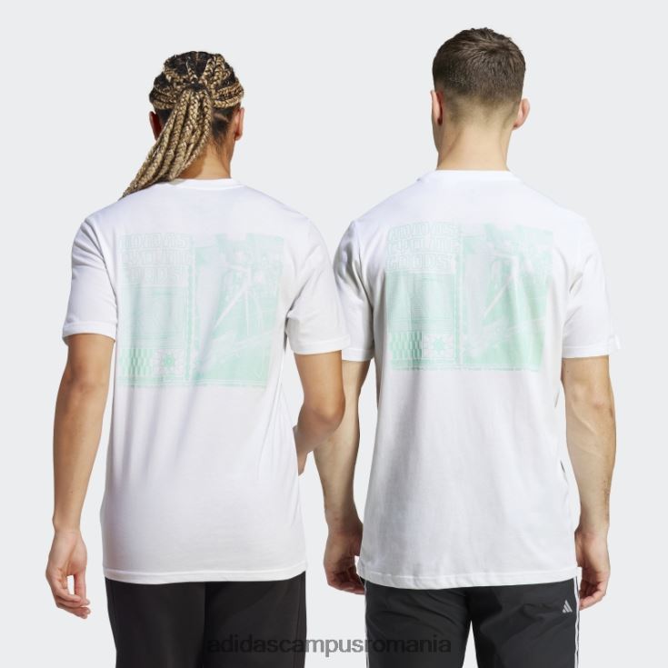 adidas campus romania Tricou grafic pentru ciclism (gen neutru) alb bărbați alb J266N220593