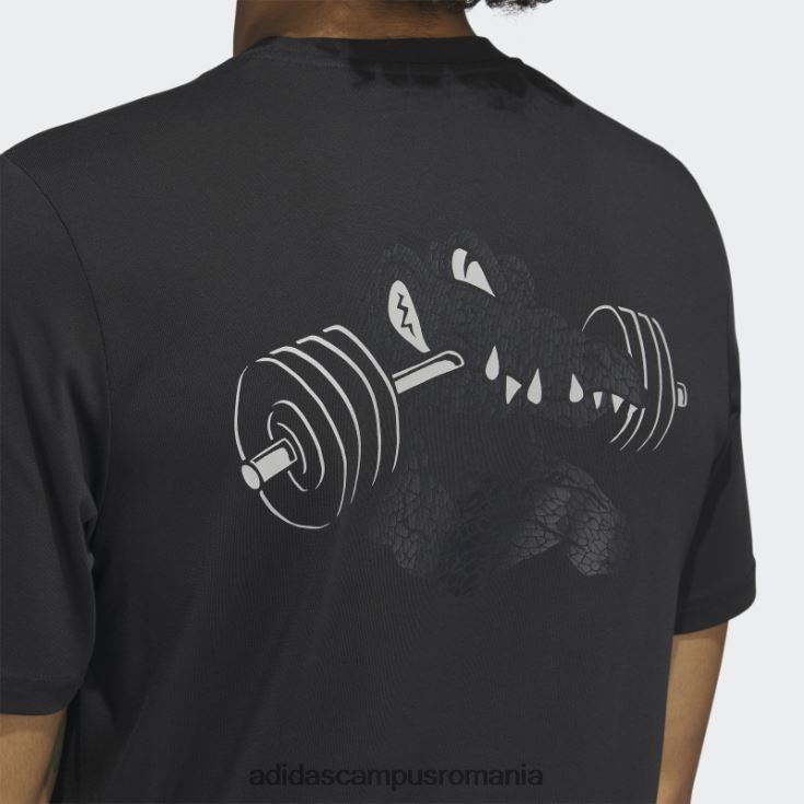 adidas campus romania Tricou negru cu mânecă scurtă Gator pentru antrenament aeroready bărbați negru J266N220713