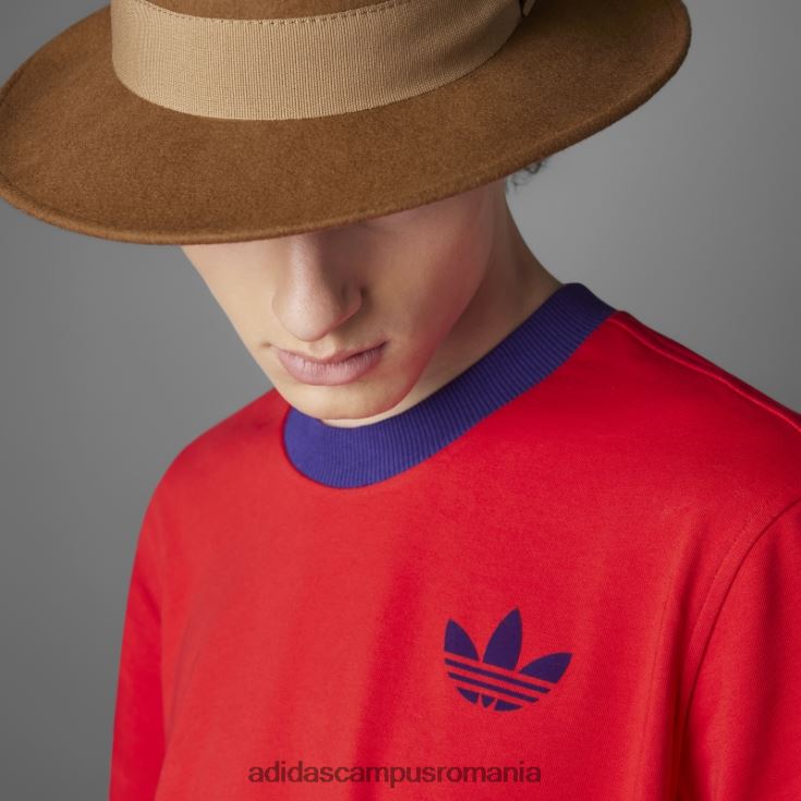 adidas campus romania adicolor heritage now tee trefoil mare stacojiu bărbați stacojiu J266N220408