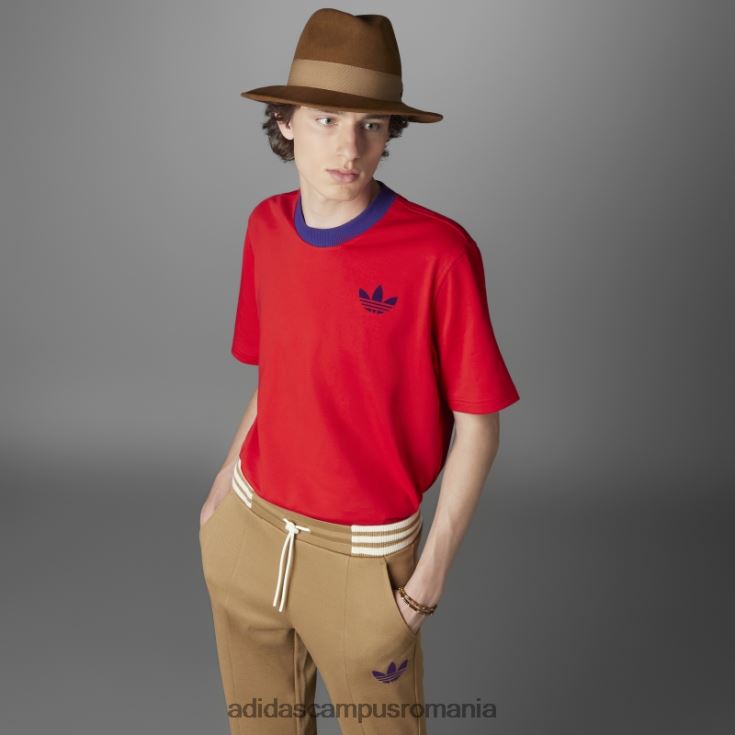 adidas campus romania adicolor heritage now tee trefoil mare stacojiu bărbați stacojiu J266N220408