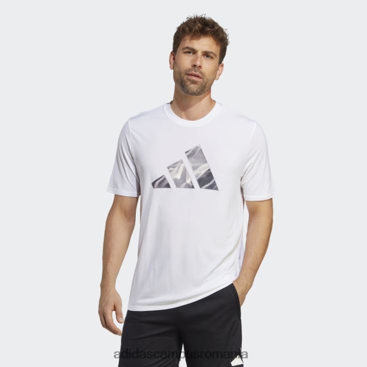 adidas campus romania conceput pentru mișcare hiit antrenament tricou alb bărbați alb negru J266N220269