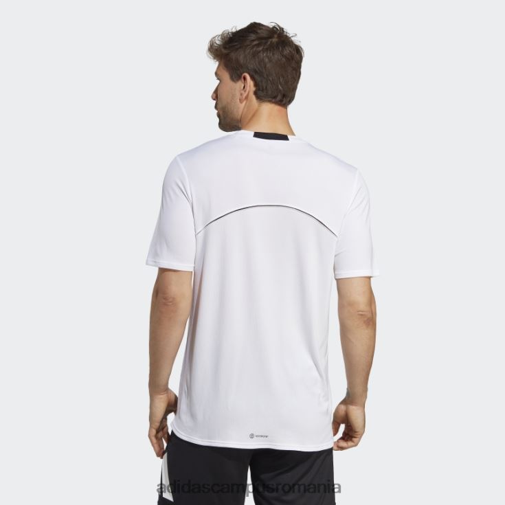 adidas campus romania conceput pentru mișcare hiit antrenament tricou alb bărbați alb negru J266N220269