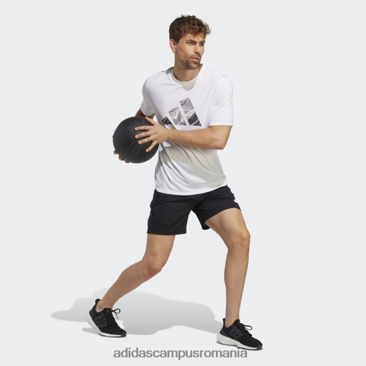 adidas campus romania conceput pentru mișcare hiit antrenament tricou alb bărbați alb negru J266N220269