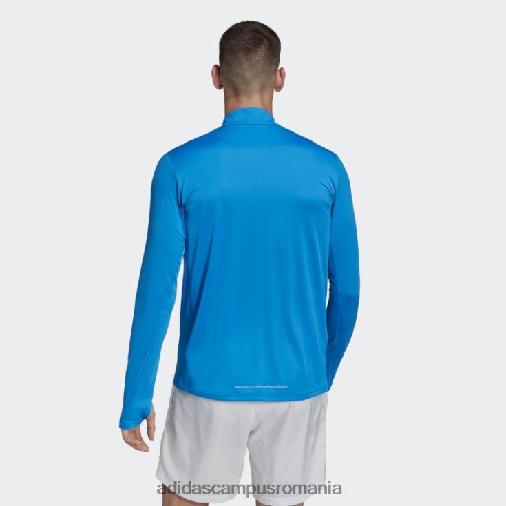 adidas campus romania own the run 1/2 fermoar tricou cu mânecă lungă blue rush bărbați papură albastră J266N220221