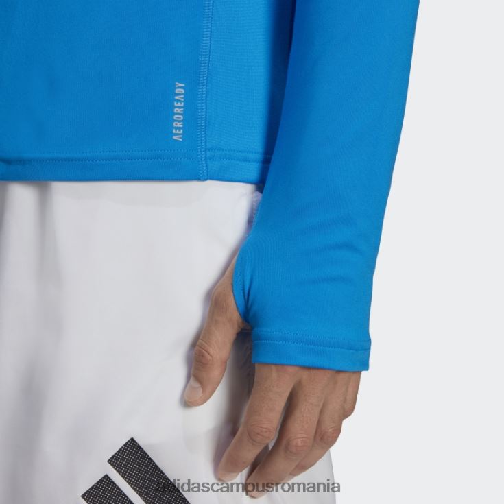 adidas campus romania own the run 1/2 fermoar tricou cu mânecă lungă blue rush bărbați papură albastră J266N220221