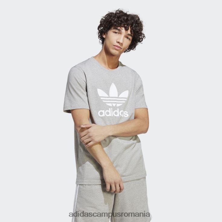 adidas campus romania tricou adicolor classics trefoil gri mediu bărbați gri mediu J266N220594