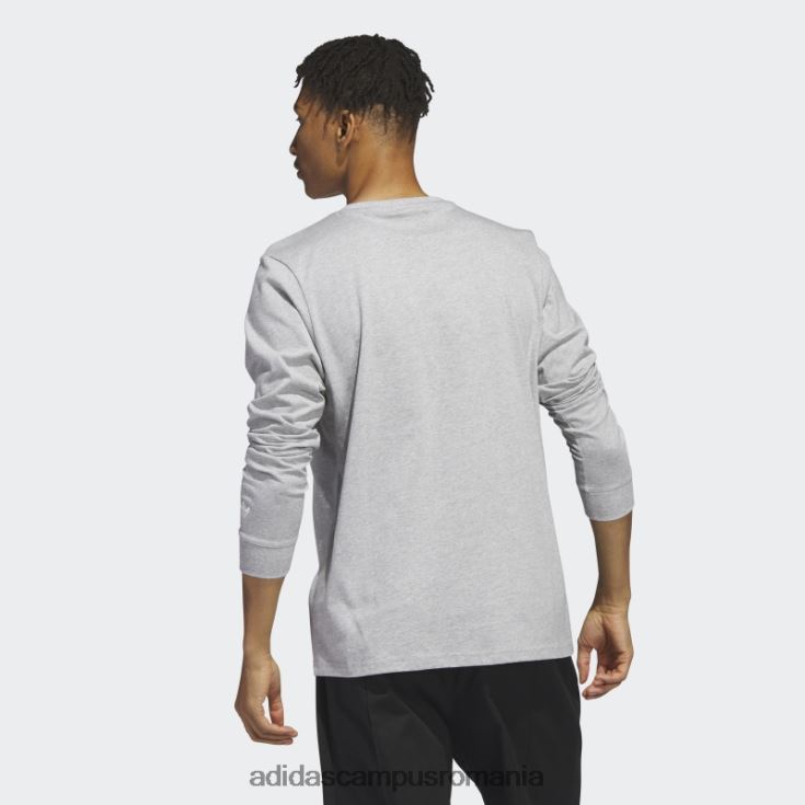 adidas campus romania tricou adidas cu mânecă lungă cu grafic shmoofoil gri mediu bărbați gri mediu/alb J266N220349