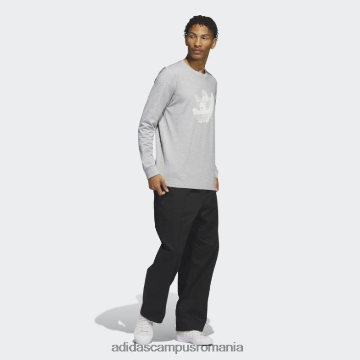 adidas campus romania tricou adidas cu mânecă lungă cu grafic shmoofoil gri mediu bărbați gri mediu/alb J266N220349