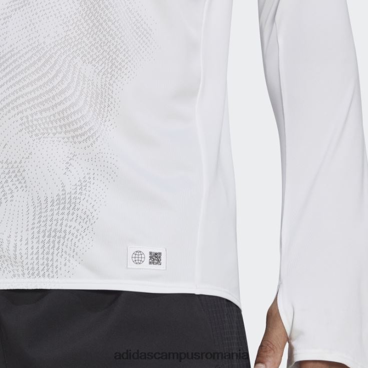 adidas campus romania tricou alb făcut pentru a fi refăcut pentru alergare cu mânecă lungă bărbați alb J266N220603