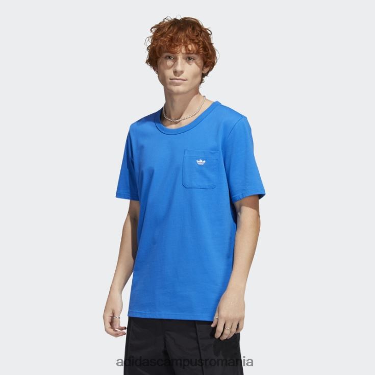 adidas campus romania tricou cu buzunar grea shmoofoil pasăre albastră adidas bărbați pasăre albastră/albă J266N220541