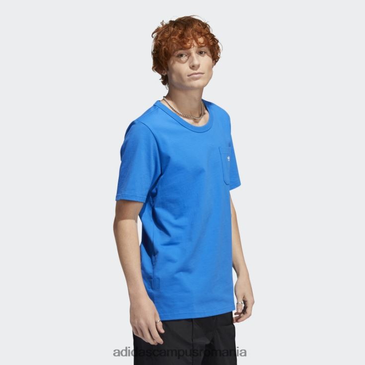 adidas campus romania tricou cu buzunar grea shmoofoil pasăre albastră adidas bărbați pasăre albastră/albă J266N220541
