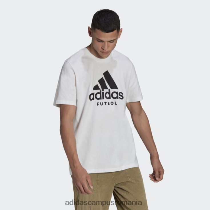 adidas campus romania tricou cu logo futbol adidas alb bărbați alb J266N220514