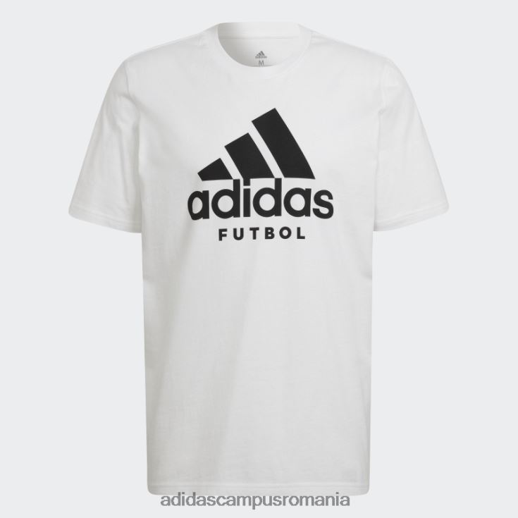 adidas campus romania tricou cu logo futbol adidas alb bărbați alb J266N220514