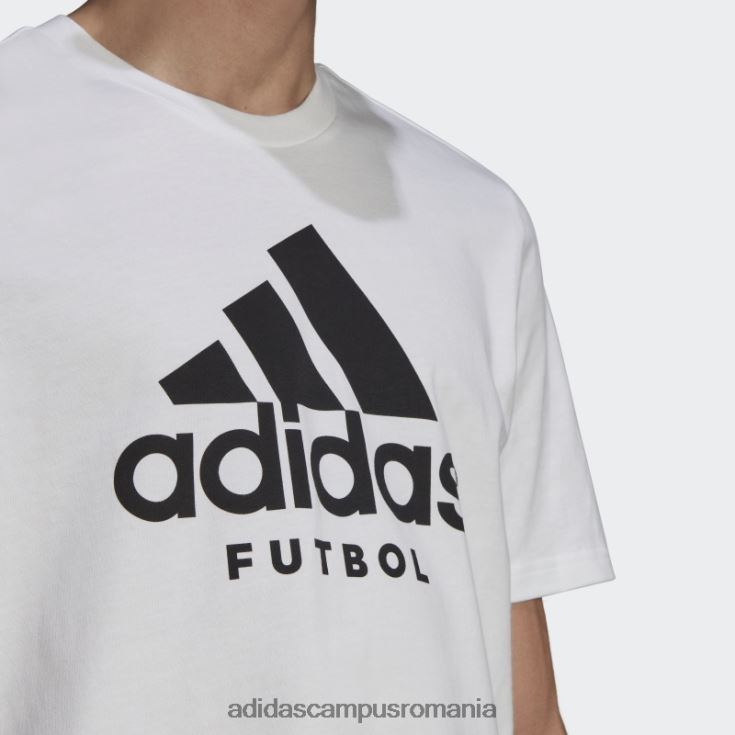 adidas campus romania tricou cu logo futbol adidas alb bărbați alb J266N220514