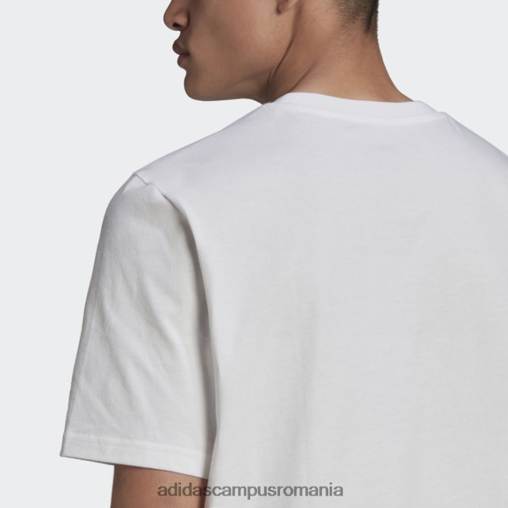 adidas campus romania tricou cu logo futbol adidas alb bărbați alb J266N220514
