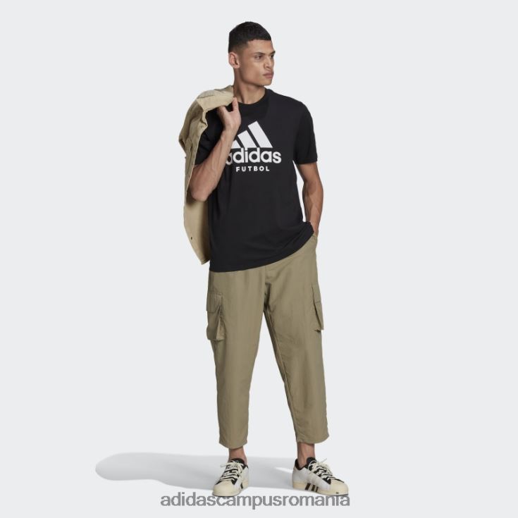 adidas campus romania tricou cu logo futbol negru bărbați negru J266N220618