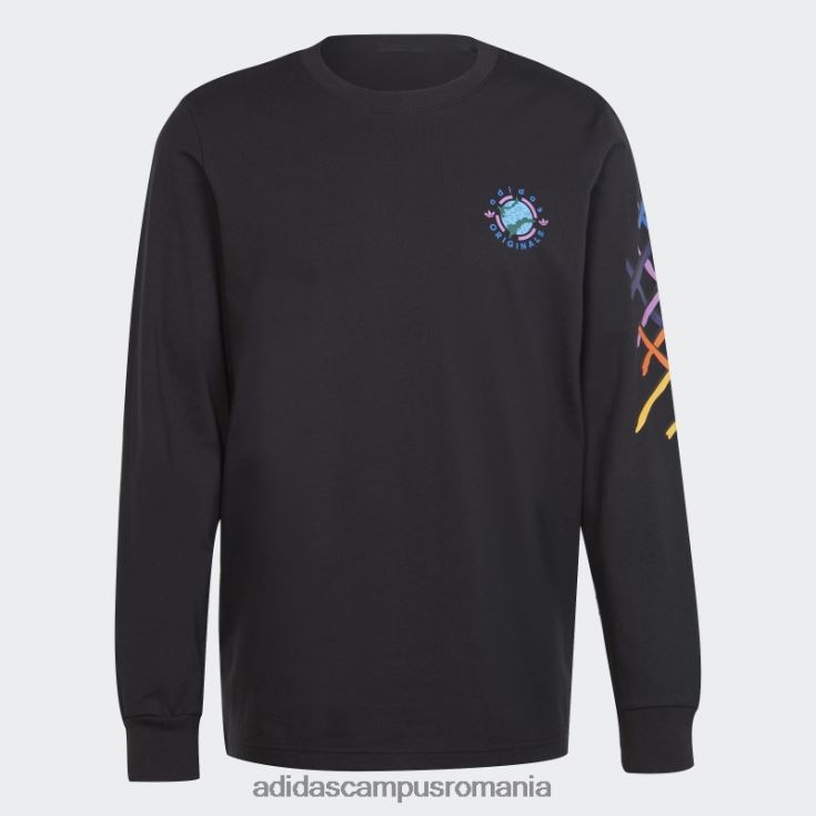 adidas campus romania tricou cu mânecă lungă Wander hour negru adidas bărbați negru J266N220496