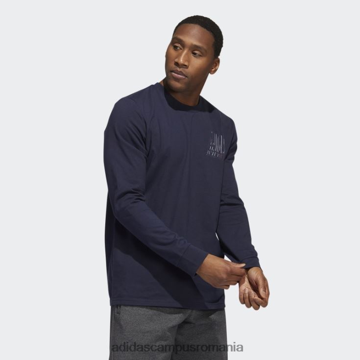 adidas campus romania tricou cu mânecă lungă cu grafic sportiv ink dynamic bărbați cerneală J266N220225