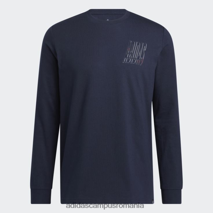 adidas campus romania tricou cu mânecă lungă cu grafic sportiv ink dynamic bărbați cerneală J266N220225