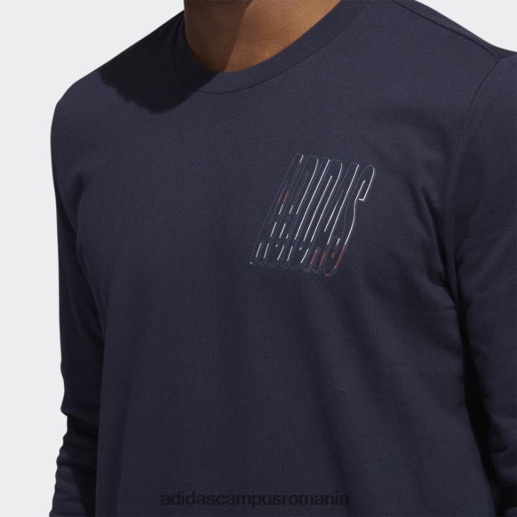 adidas campus romania tricou cu mânecă lungă cu grafic sportiv ink dynamic bărbați cerneală J266N220225