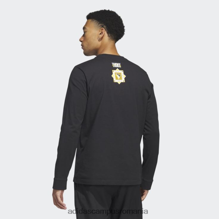 adidas campus romania tricou cu mânecă lungă cu pinguini negri bărbați negru/multi J266N220591