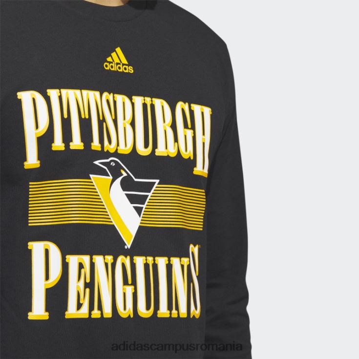 adidas campus romania tricou cu mânecă lungă cu pinguini negri bărbați negru/multi J266N220591