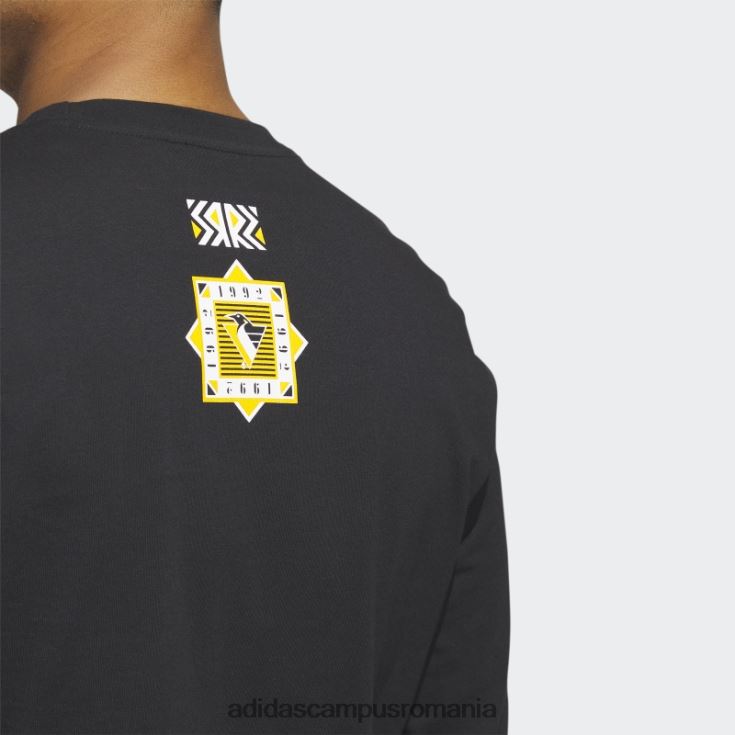 adidas campus romania tricou cu mânecă lungă cu pinguini negri bărbați negru/multi J266N220591