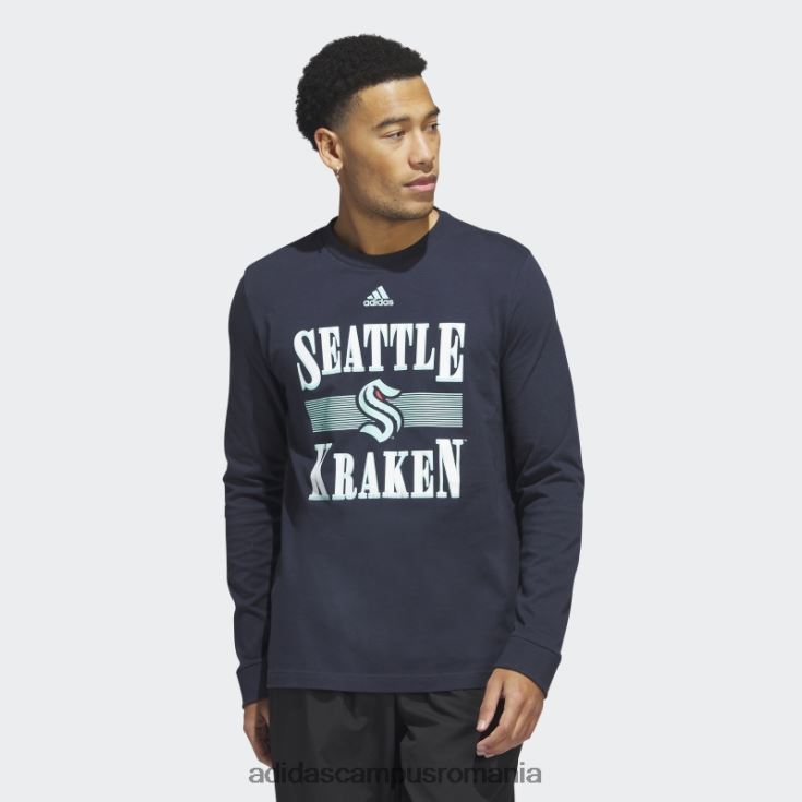adidas campus romania tricou cu mânecă lungă kraken playmaker night navy bărbați marina de noapte/nhlskr52d J266N220491