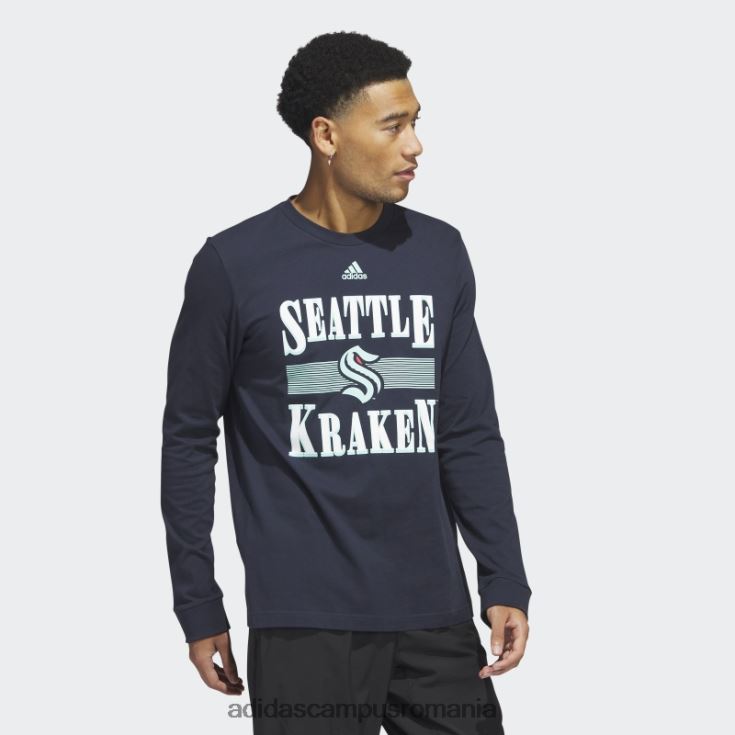 adidas campus romania tricou cu mânecă lungă kraken playmaker night navy bărbați marina de noapte/nhlskr52d J266N220491