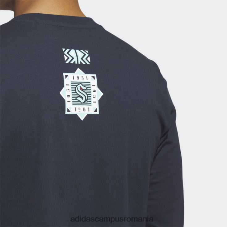 adidas campus romania tricou cu mânecă lungă kraken playmaker night navy bărbați marina de noapte/nhlskr52d J266N220491