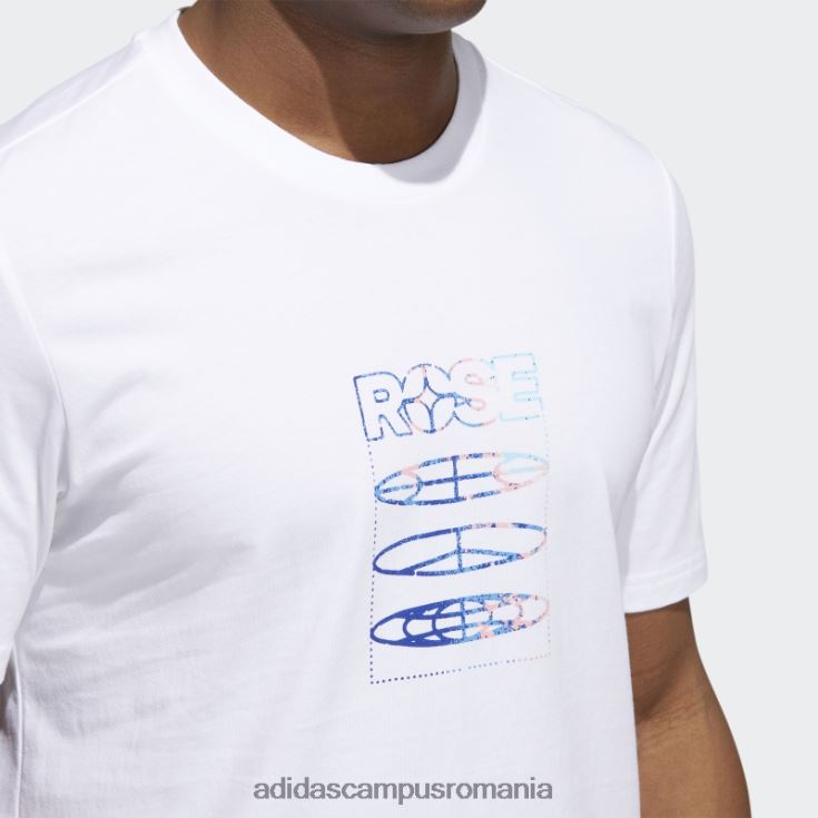 adidas campus romania tricou cu trandafir alb bărbați alb J266N220542