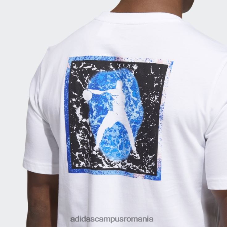 adidas campus romania tricou cu trandafir alb bărbați alb J266N220542