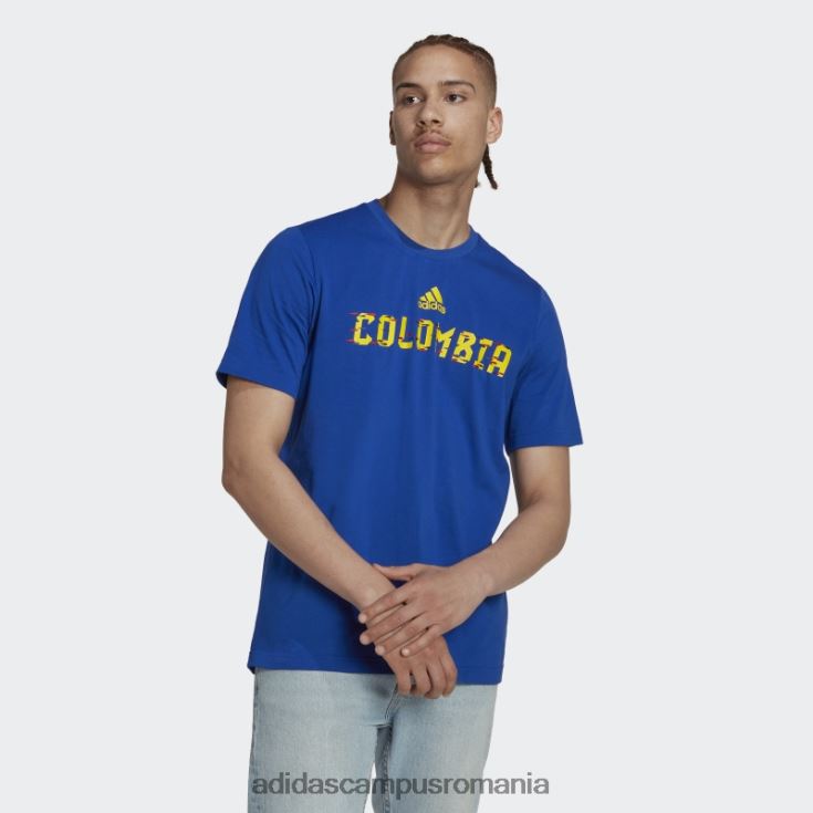 adidas campus romania tricou cupa mondială fifa 2022 columbia albastru regal bărbați albastru regal J266N220660