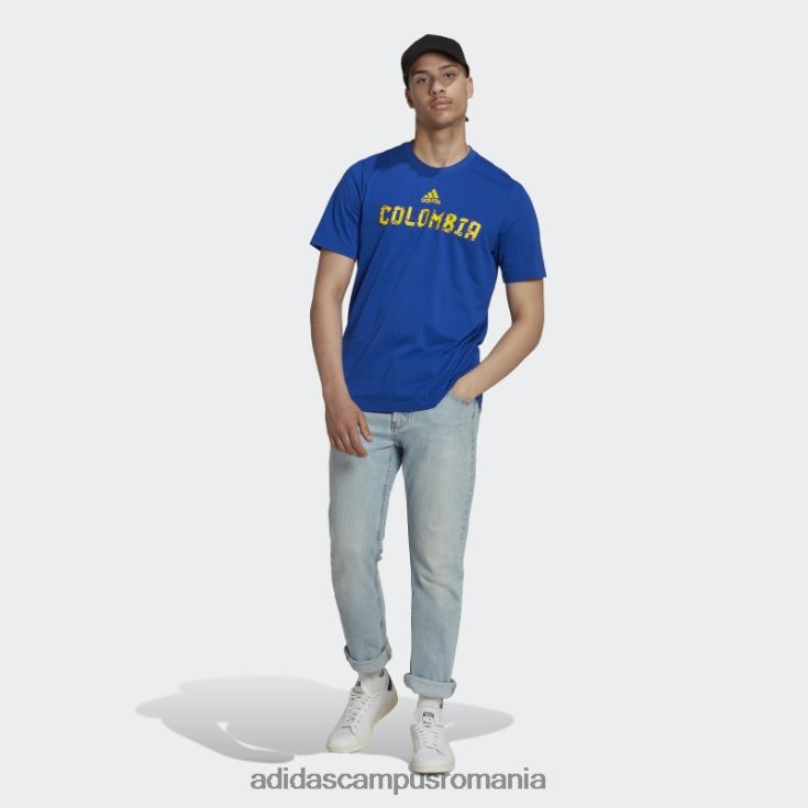 adidas campus romania tricou cupa mondială fifa 2022 columbia albastru regal bărbați albastru regal J266N220660